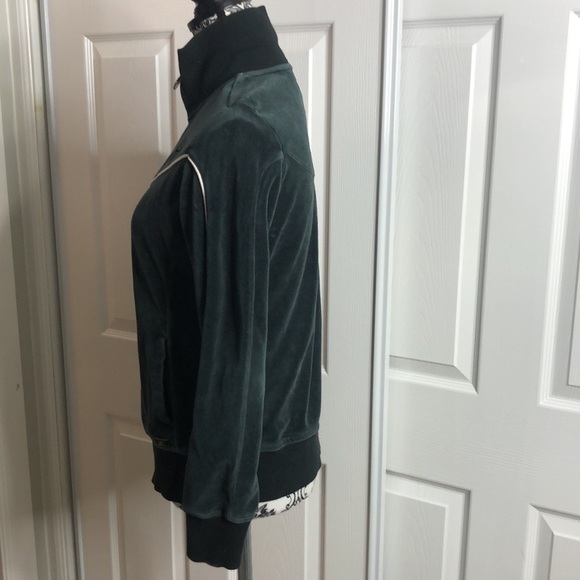 Nike Jacket Dark Green Velour Feel M 8-10 - Picture 2 of 5